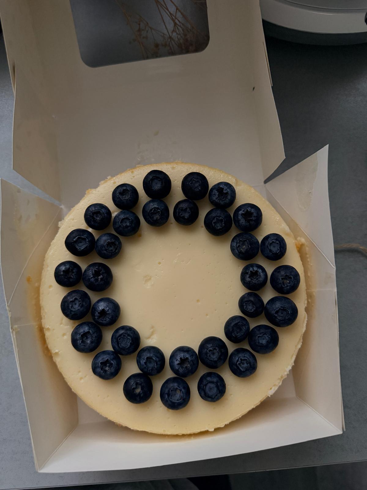Cheesecake met blauwe bessen